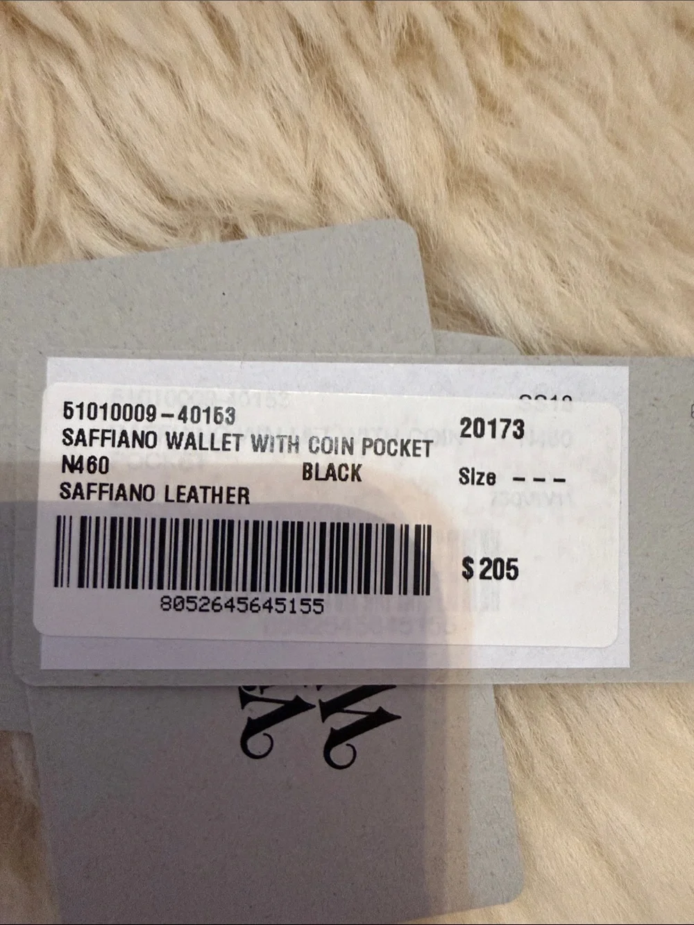 Vivienne Westwood Black Saffiano Wallet with Coin Pocket
